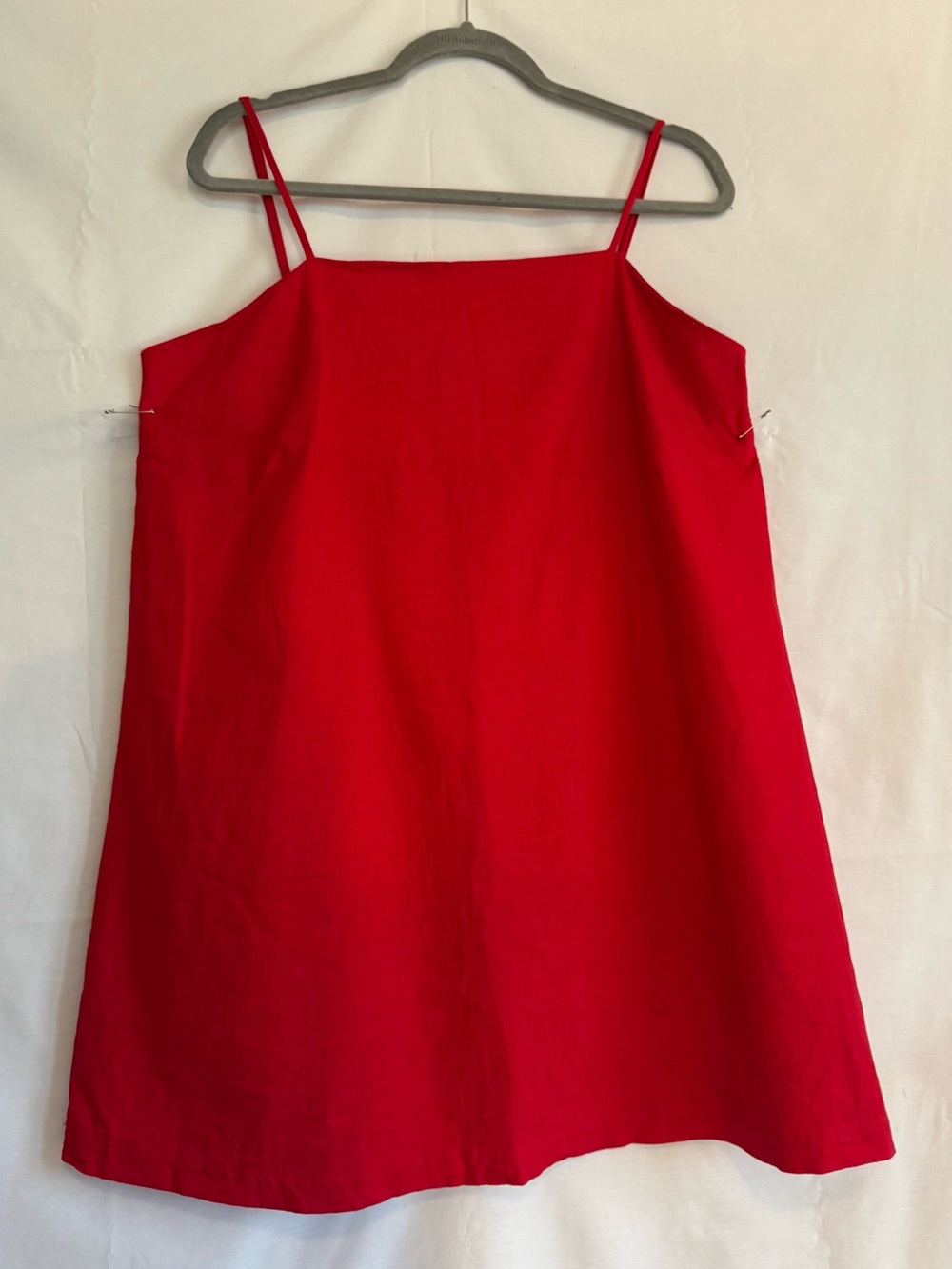 a new day Red A line dress with spaghetti straps with
